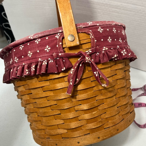 VINTANGE LONGABERGER BASKETS SEWING BASKET - Picture 12 of 15